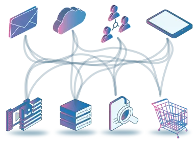 Messy composable orchestration illustration