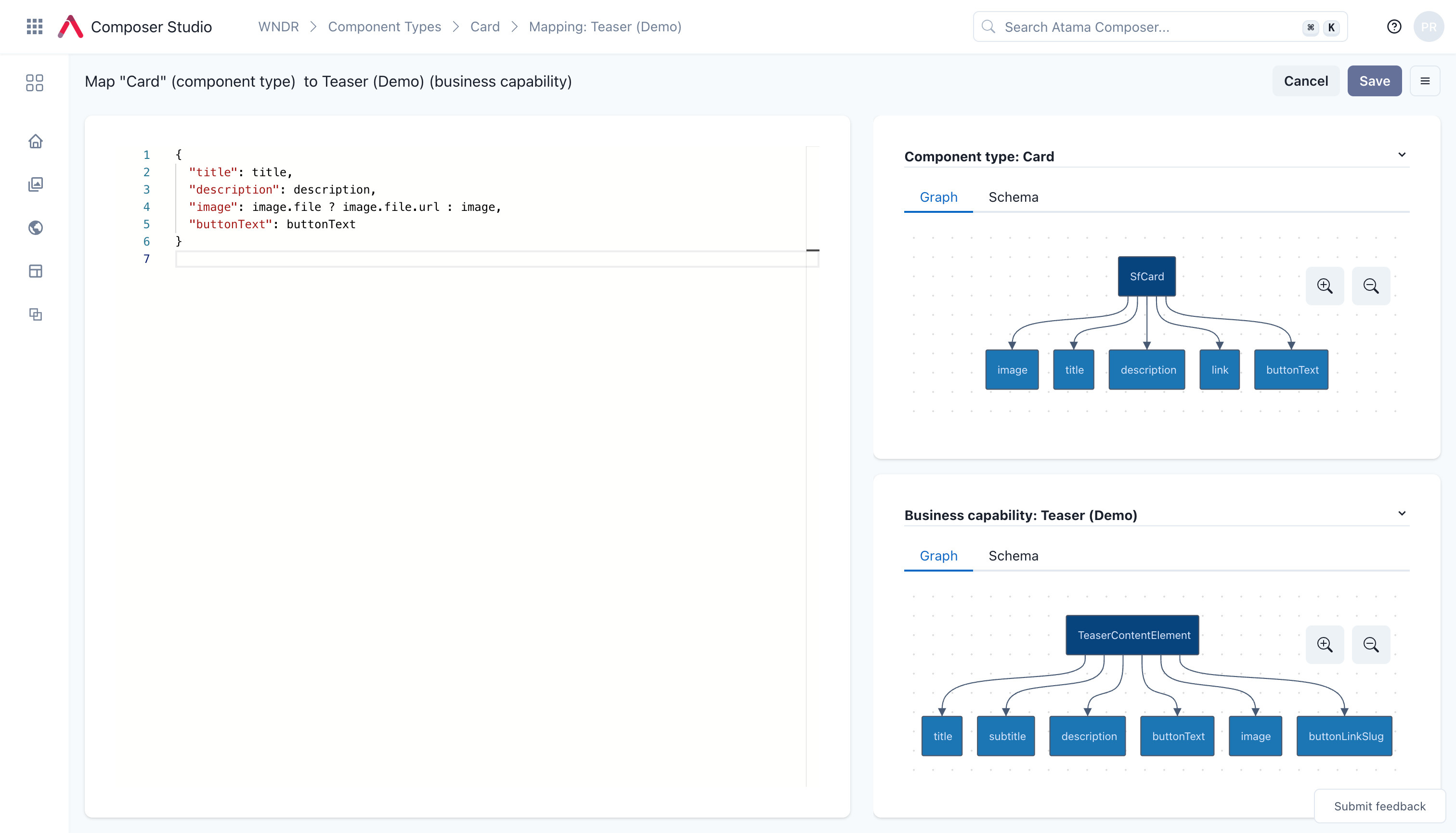 Component type mapping