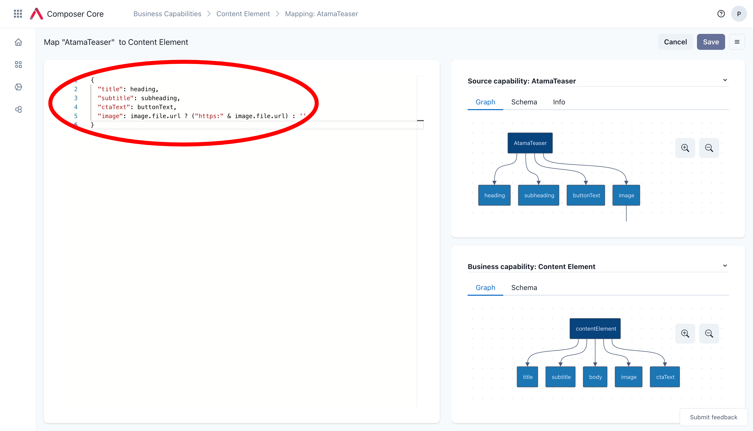 Example mapping screen